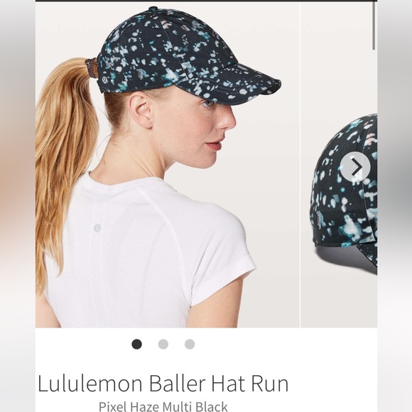 Lululemon Running Hat Black Printed - Picture 7 of 7